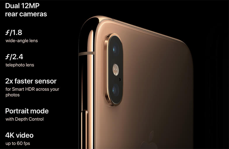 اندازه آیفون xs