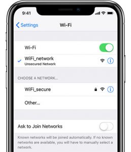 اتصال آیفون به wifi