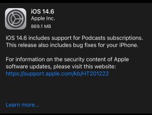 اپدیت جدید ios ۱۴.۶ و مشکلاتش